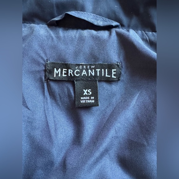 Quilted J. Crew Mercantile vest in Navy SIZE: XS - Picture 3 of 4